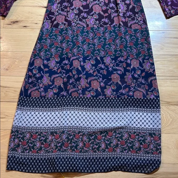 CAbi Multicolor Floral Long Sleeve Maxi Dress | Size Medium - Picture 8 of 11